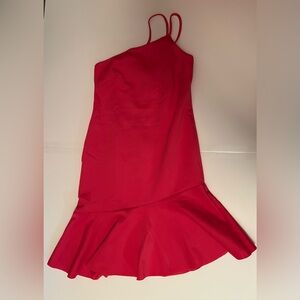 VENUS Vibrant Pink Asymmetrical Dress